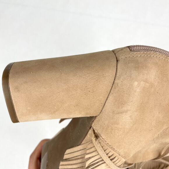 Marabelle Bacio Suede Beige Booties 8 - Picture 7 of 15